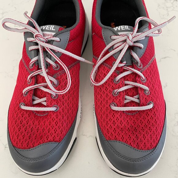 Merrell Weil Rhythm 1st Ray Flex AWS Lace Up Lo Cut Mesh Manmade Sneakers Red 40 - Picture 4 of 14